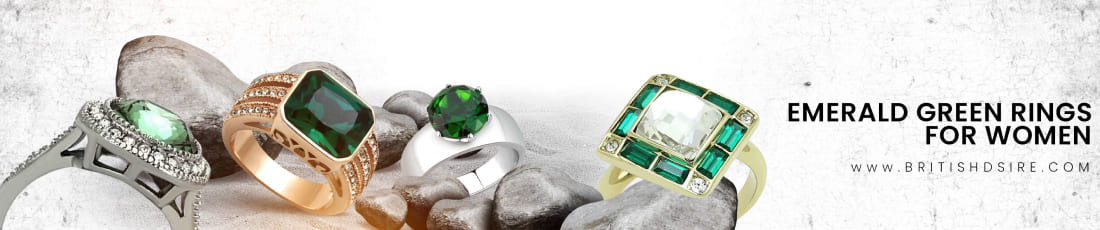 EMERALD GREEN RINGS FOR WOMEN