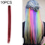 10 PCS Chemical Fiber Wig One - Step Gradient Color Single Card Wig, Stretched Length:24inches(24) - British D'sire