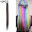 10 PCS Chemical Fiber Wig One - Step Gradient Color Single Card Wig, Stretched Length:24inches(28) - British D'sire