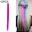 10 PCS Chemical Fiber Wig One - Step Gradient Color Single Card Wig, Stretched Length:24inches(34) - British D'sire