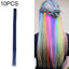10 PCS Chemical Fiber Wig One - Step Gradient Color Single Card Wig, Stretched Length:24inches(41) - British D'sire