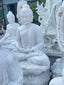 100% natural hand carved white marble Buddha statue - Stone Carving Statue - British D'sire