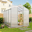 10ft × 6ft Polycarbonate Aluminium Greenhouse with Foundation - Greenhouse - British D'sire