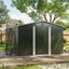 10ft x 8ft Metal Garden Shed Outdoor Storage Tool Shed, Charcoal Black - Garden Shed - British D'sire