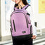 1107 Student Bag Leisure Backpack(Snowflake Purple) - British D'sire