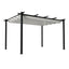 13x10ft Aluminium Pergola with Retractable Roof - Pergola - British D'sire
