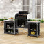 175cm W Outdoor Portable Camping Kitchen with Aluminum Frame and Large Storage Space, Black - Camping Kitchen - British D'sire