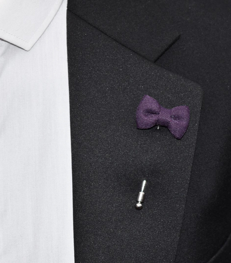 Bow Tie Lapel Pin, Purple