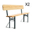 2 Pcs Contemporary Folding Wooden Garden Bench Outdoors - Garden Bench - British D'sire