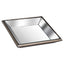 Astor Distressed Mirrored Square Tray with Wooden Detailing Small