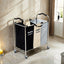 240L 3 - Section Laundry Basket with Wheels - Laundry Basket - British D'sire