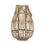 Large Ellipse Wicker Lantern With Glass Holder