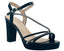 Ankle Strap Diamante Block Heel Shoes
