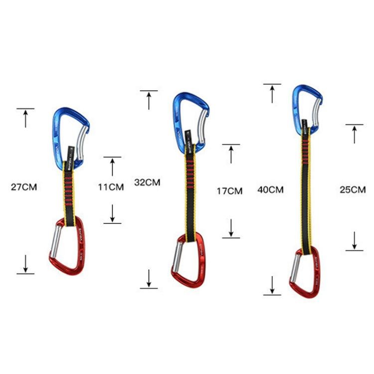 40cm XINDA XD-CP05/06 Outdoor Mountaineering Climbing Straight Door Curved Door Fast Hanging Safety Buckle Flat Belt - British D'sire