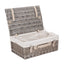 46cm Antique Wash Wicker Picnic Basket with Cotton Lining - Empty Picnic Baskets - British D'sire