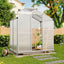 4ft × 6ft Greenhouse Polycarbonate Aluminium Greenhouse with Window, Sliding Door, and Foundation - Greenhouse - British D'sire
