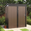 5ft x3ft Brown Metal Garden Shed Garden Storage Tool Shed with Lockable Door - Garden Shed - British D'sire