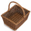 Red Hamper Rectangular Unpeeled Willow Shopping Basket