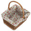 Red Hamper Rectangular Unpeeled Willow Shopping Basket With Garden Rose Lining
