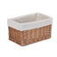 Red Hamper Cotton Lined Double Steamed Storage Wicker Basket