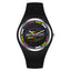 SANDA 6077 Simple Icon Round Dial Ladies Silicone Strap Quartz Watch(Black)