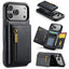 For iPhone 18 Pro / 17 Pro DG.MING M5 Series Zip RFID Multi Card Detachable Leather Phone Case(Black)