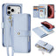 For iPhone 18 Pro DUX DUCIS Lawa Series 2 in 1 Wallet Zipper Detachable MagSafe Phone Case with Lanyard(Light Blue)