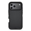 For iPhone 18 Pro / 17 Pro Kalebol Shockproof PC Hybrid TPU Phone Case with Back Clip(Black)