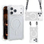 For iPhone 18 Pro / 17 Pro XDcase Four-Corner Hole Shockproof Magnetic Phone Case, Lanyard Not Included(Transparent)