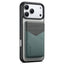 For iPhone 18 Pro / 17 Pro ESEBLE E6 Vegan Leather Detachable Card Holder Magnetic RFID Phone Case(White Green)