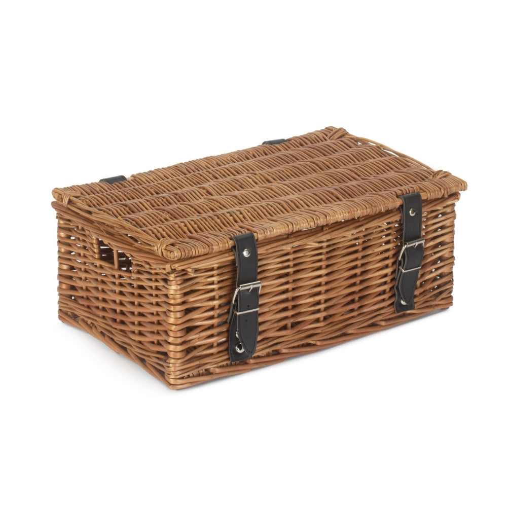 Red Hamper Double Steamed 35cm Empty Wicker Hamper Basket