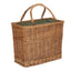 Red Hamper Green Tweed Rectangular Wicker Cooler Basket