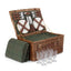 6 Person Green Tweed Classic Picnic Basket