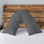 Microfibre Soft Touch V Shape Plain Dyed Pillowcase - Grey