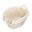 White Finish Lined Wash Basket