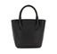 Italian Designer Leather Grab Bag - Swolit Domenico - Black