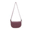 Italian Designer Leather Round Shoulder Bag Burgundy