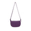 Italian Designer Leather Round Shoulder Bag Purple
