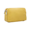 Italian Designer Leather Rectangular Triple Compartment Crossbody Mustard