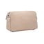 Italian Designer Leather Rectangular Triple Compartment Crossbody Nude