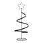 Black Metal Spiral Tree Ornament with Star Topper