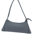 Italian Designer Leather Small Wide Shoulder Bag - Swolit Cadenza Light Grey