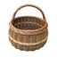 Round Wicker Shallow Shopping Basket