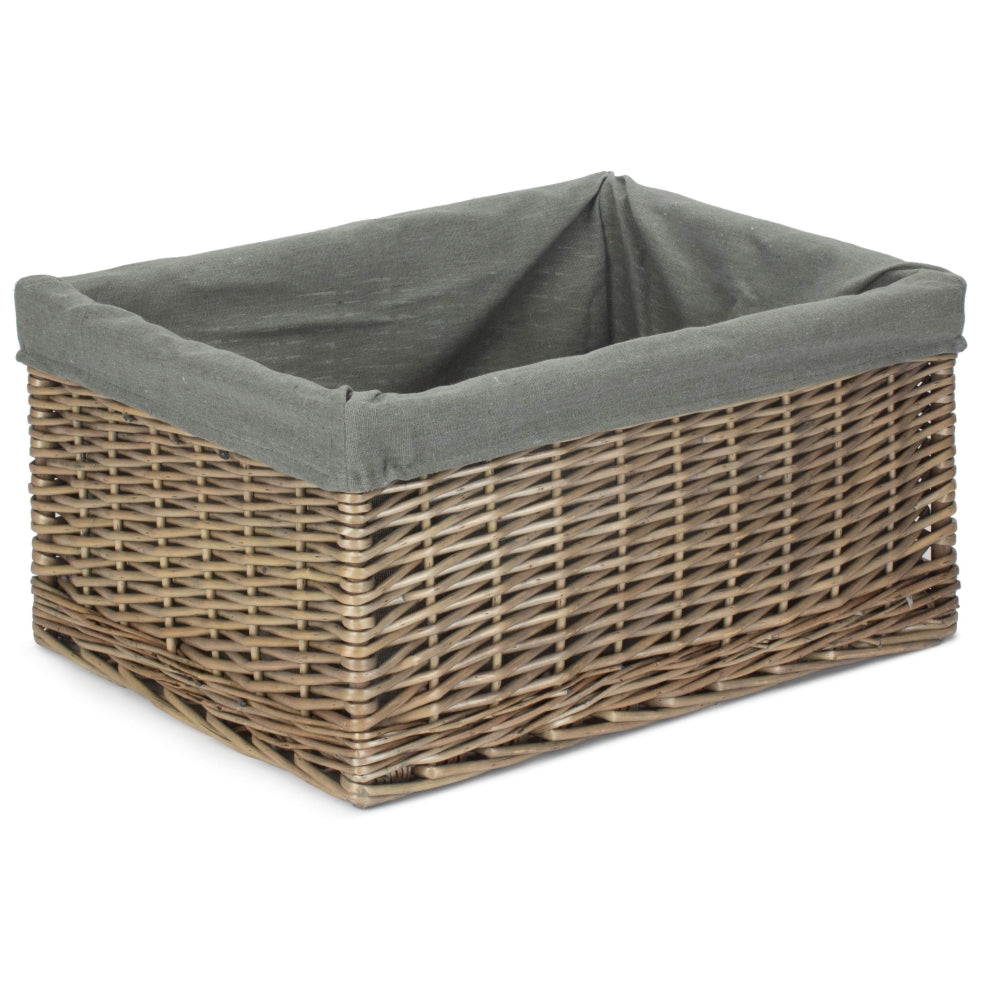 Red Hamper Jumbo Antique Wash Wicker Storage Basket