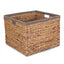 Red Hamper Square Water Hyacinth With Grey Rope Border Storage Basket