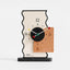 wozoom Geometric Desk Clock Silent Acrylic Table Clocks For Bedroom Living Room Decor, Style: Digital Cream Orange