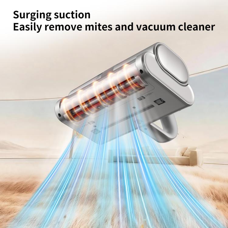 Cordless Mattress Vacuum Cleaner Bed Mite Remover with UV Light & High Frequency Beating(Silver)