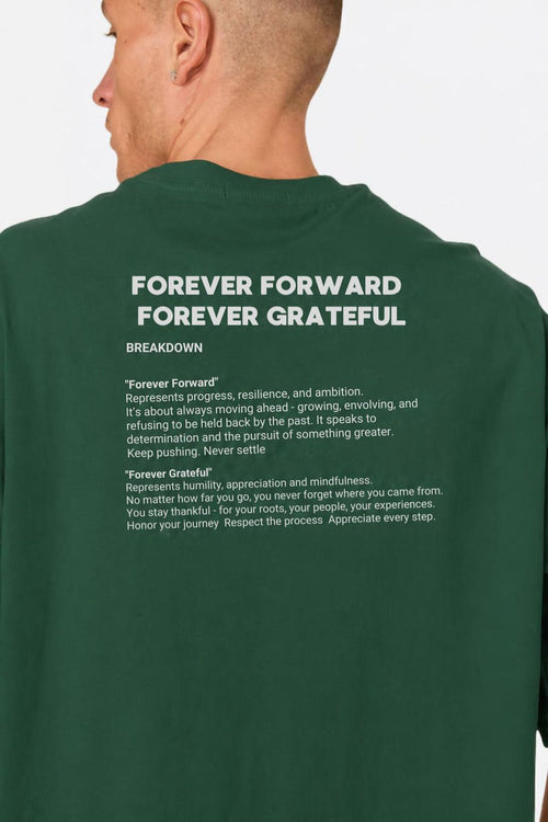 Men’s Oversized Heavyweight T-Shirt – “Forever Forward. Forever Grateful.”