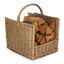 Antique Wash Open End Wicker Basket