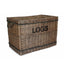 Large Wicker Rope Handle Log Basket